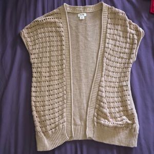 mossimo supply co brown short sleeve cardigan